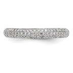 14K White Gold Diamond Band