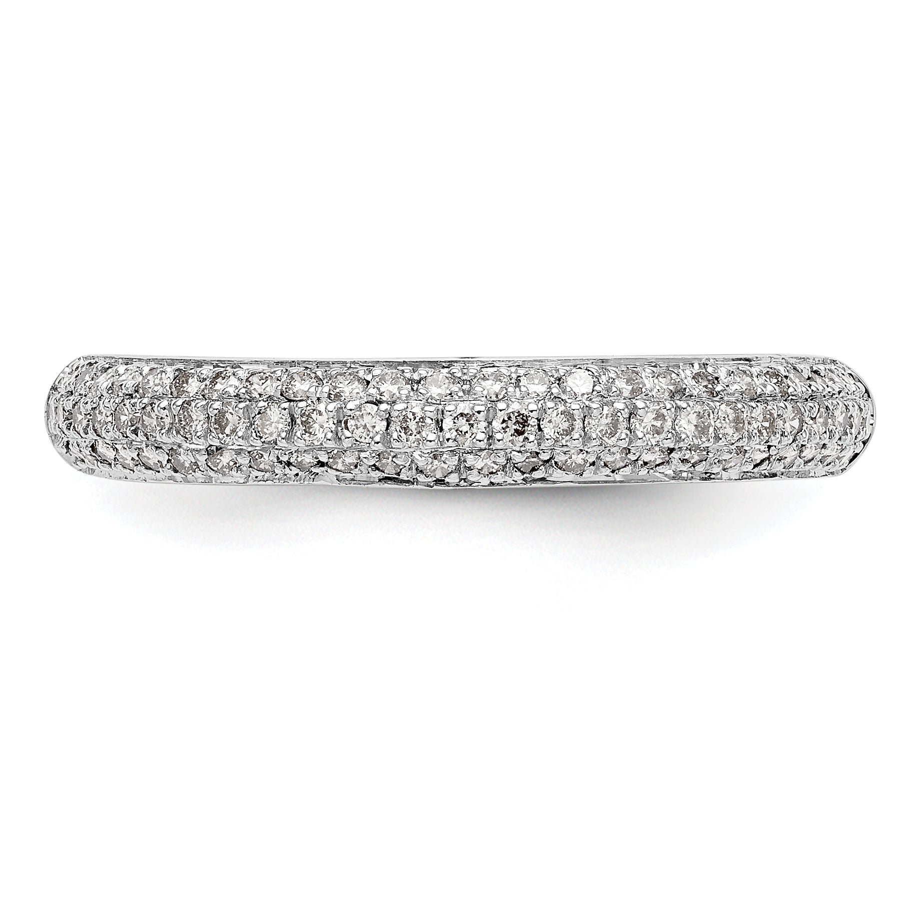 14K White Gold Diamond Band