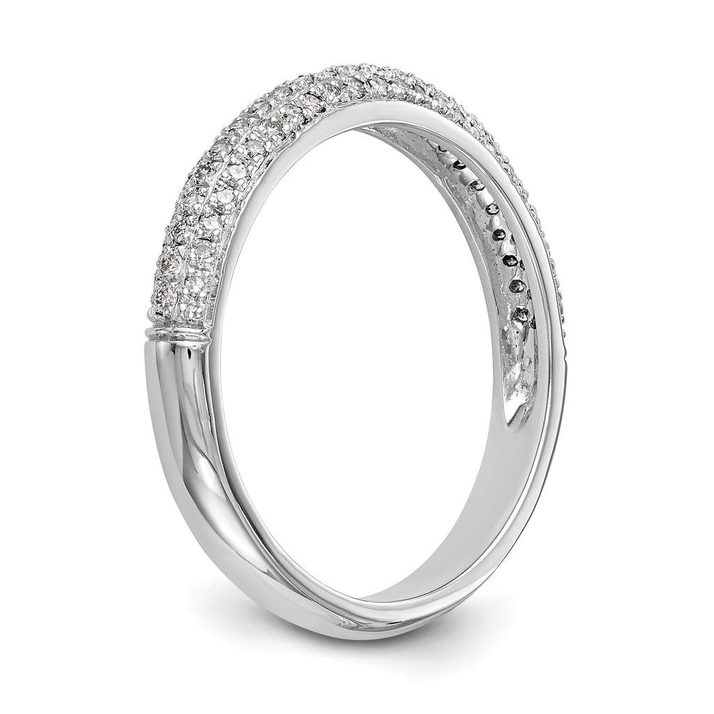 14K White Gold Diamond Band