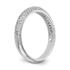 14K White Gold Diamond Band