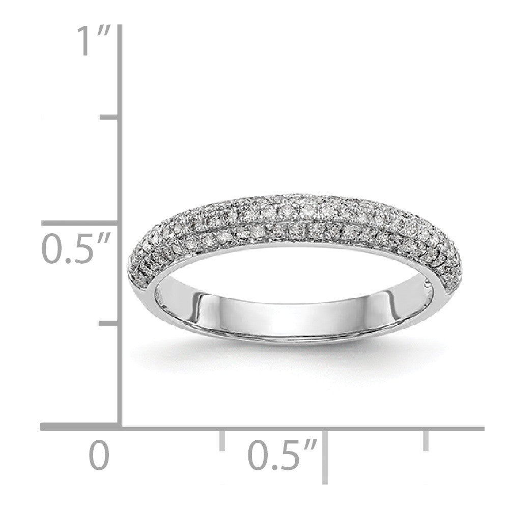 14K White Gold Diamond Band
