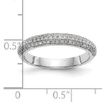 14K White Gold Diamond Band