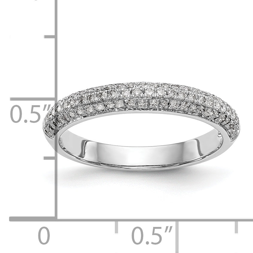 14K White Gold Diamond Band