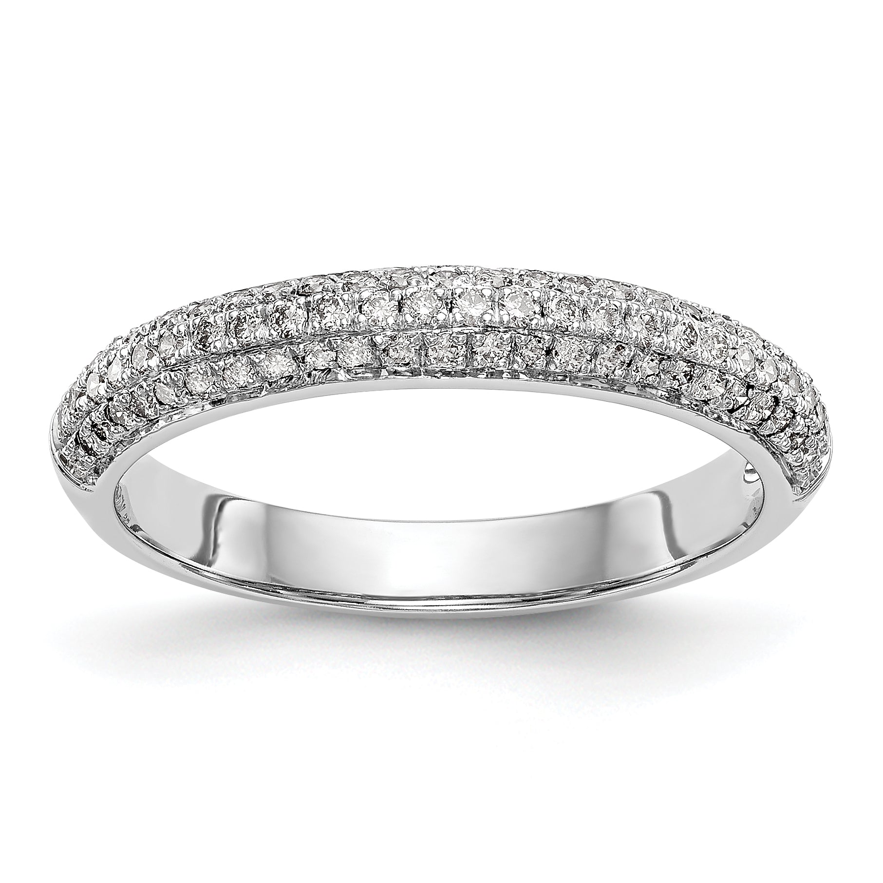 14K White Gold Diamond Band Main image