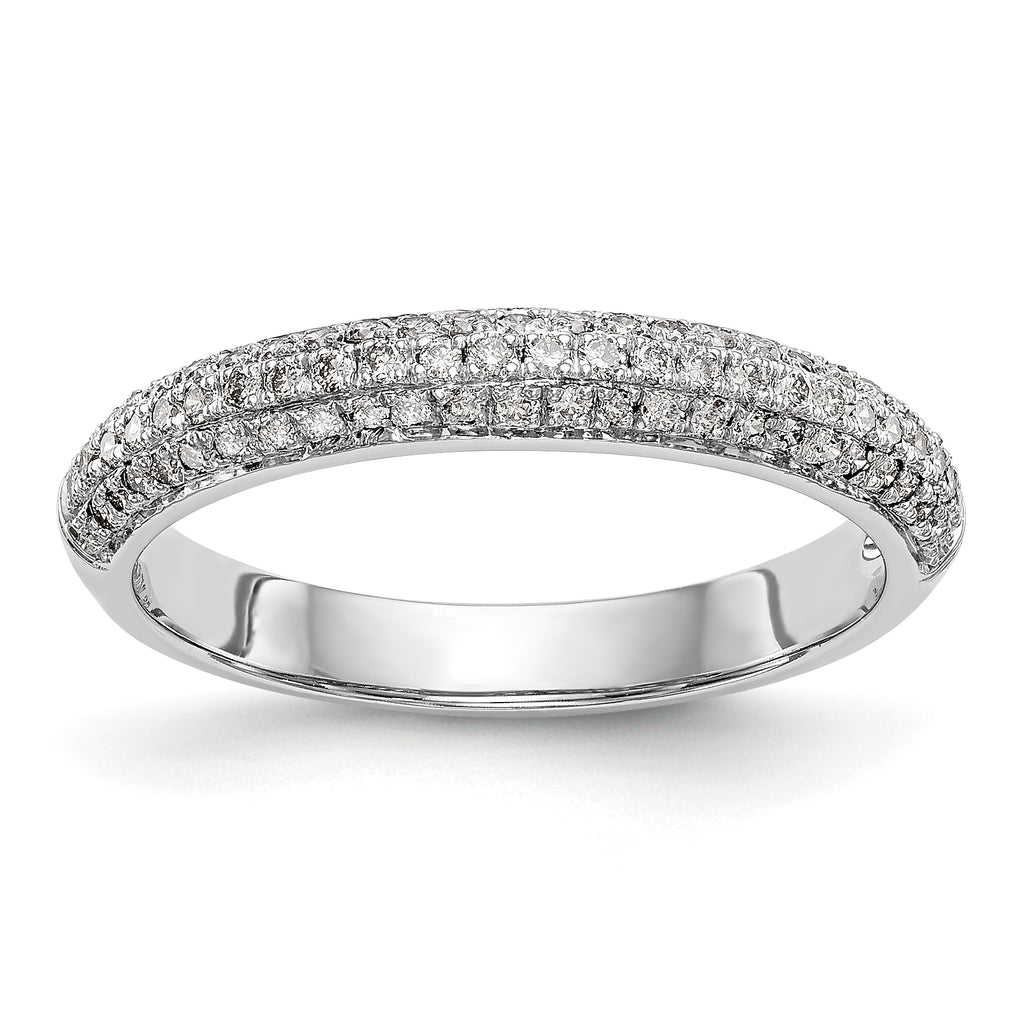 14K White Gold Diamond Band