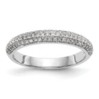 14K White Gold Diamond Band