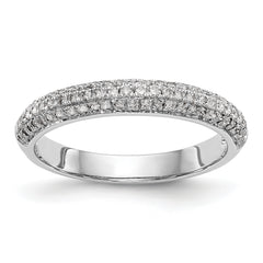14K White Gold Diamond Band - 7