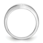 14K White Gold Channel-set 1/5 carat Diamond Contoured Complete Wedding Band