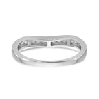 14K White Gold Channel-set 1/5 carat Diamond Contoured Complete Wedding Band