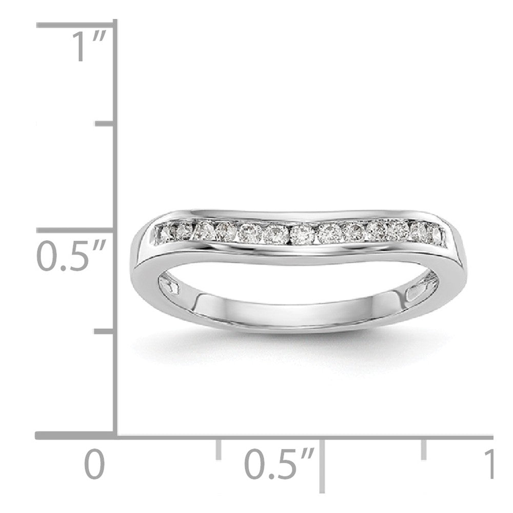14K White Gold Diamond Band
