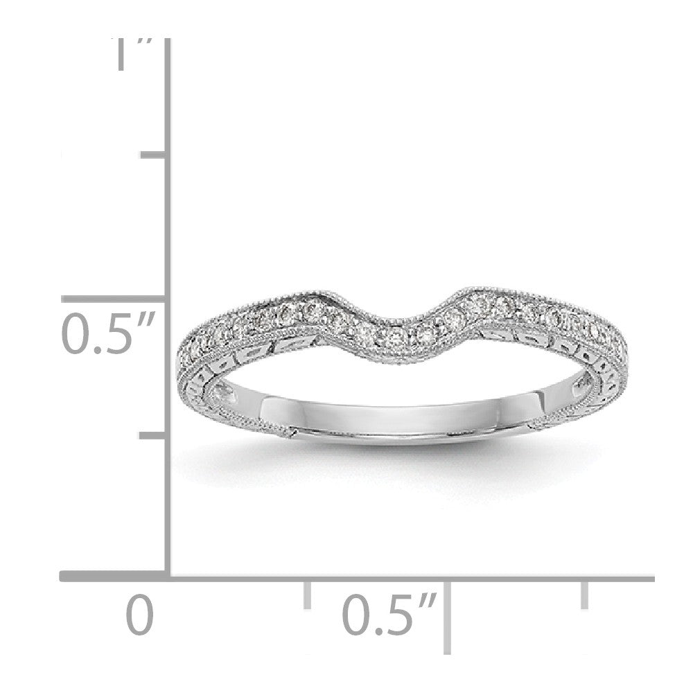 14K White Gold Diamond Band