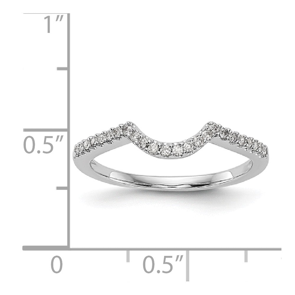 14K White Gold Diamond Band