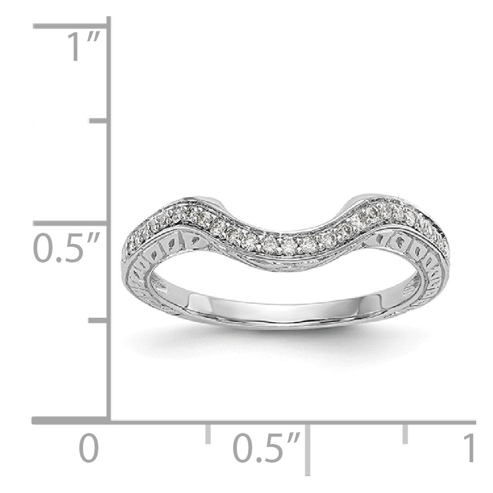 14K White Gold Diamond Band