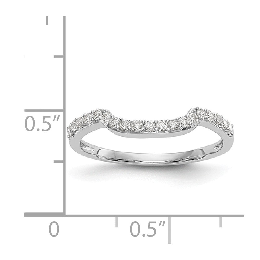 14K White Gold Diamond Band
