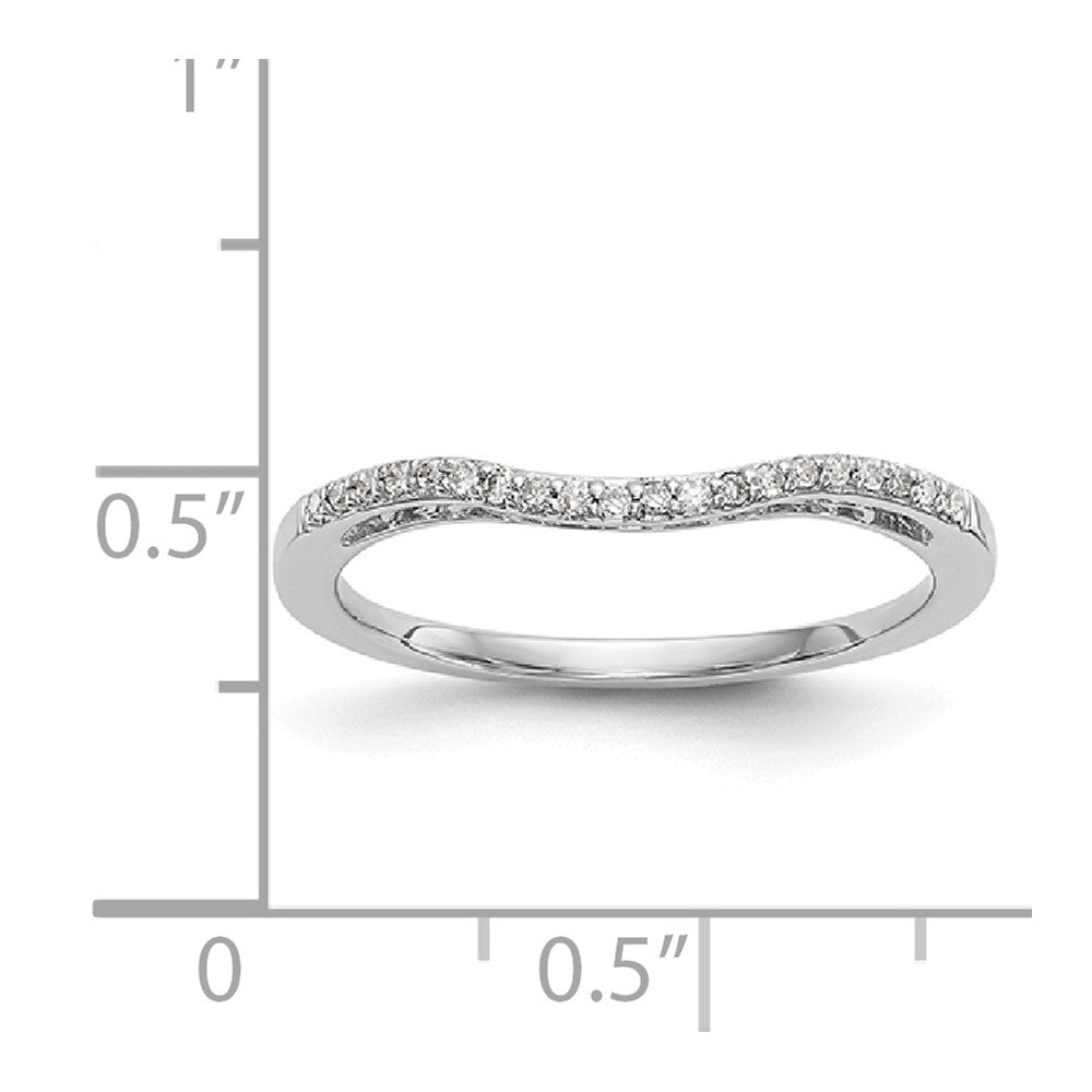 14K White Gold Diamond Band