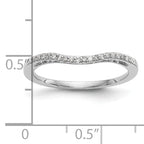 14K White Gold 1/15 carat Diamond Contoured Complete Wedding Band