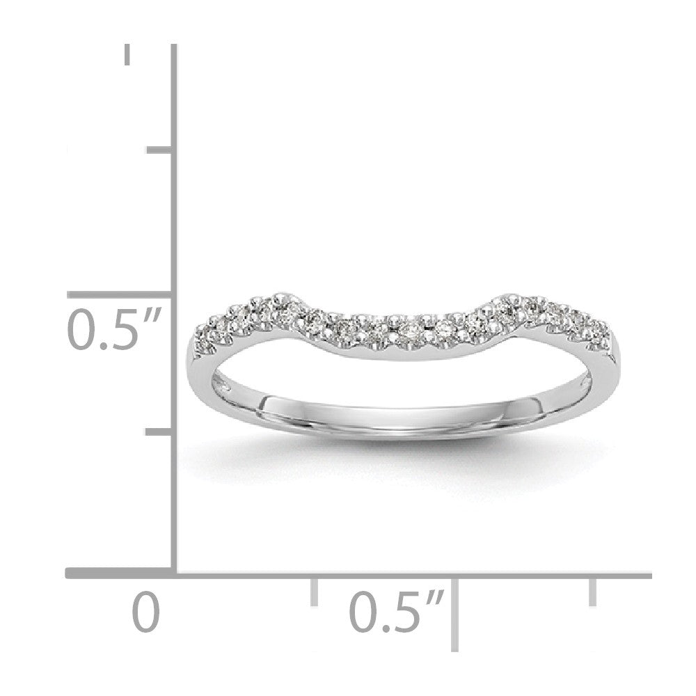 14K White Gold Diamond Band