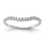 14K White Gold 1/10 carat Diamond Contoured Complete Wedding Band