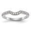 14K White Gold 1/5 carat Diamond Contoured Complete Wedding Band