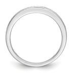 14K White Gold 1/10 carat Complete Diamond Band