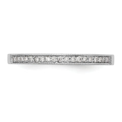 14K White Gold 1/10 carat Complete Diamond Band