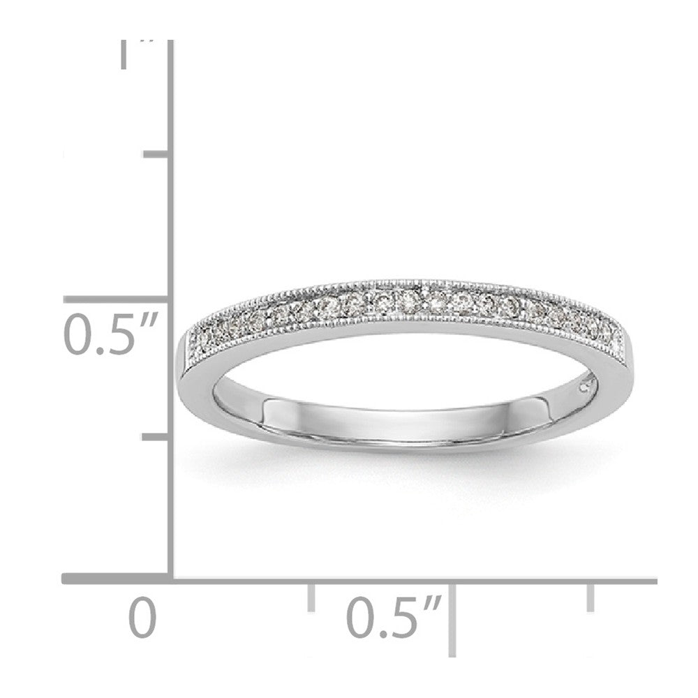 14K White Gold Diamond Band