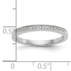 14K White Gold 1/10 carat Complete Diamond Band
