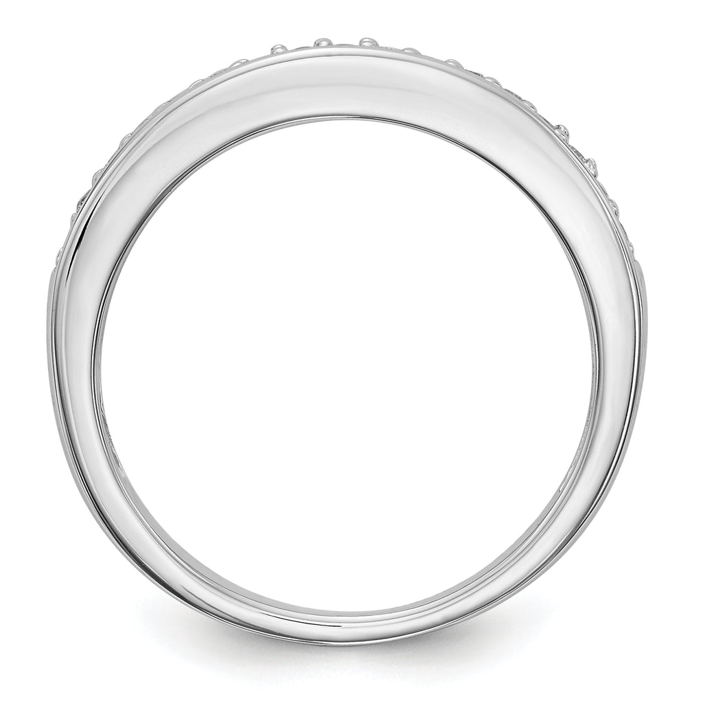 14K White Gold 1/8 carat Complete Diamond Band