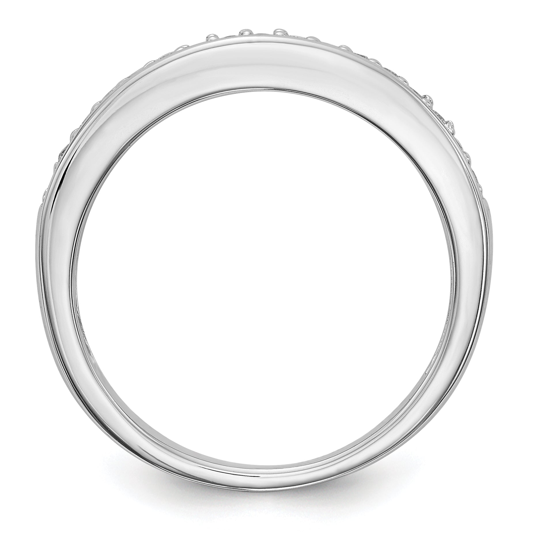 14K White Gold 1/8 carat Complete Diamond Band