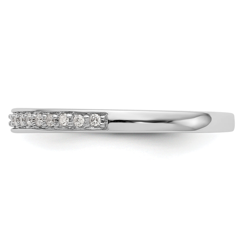 14K White Gold 1/8 carat Complete Diamond Band