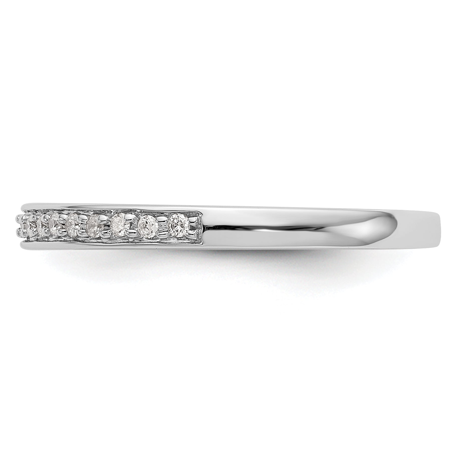 14K White Gold 1/8 carat Complete Diamond Band