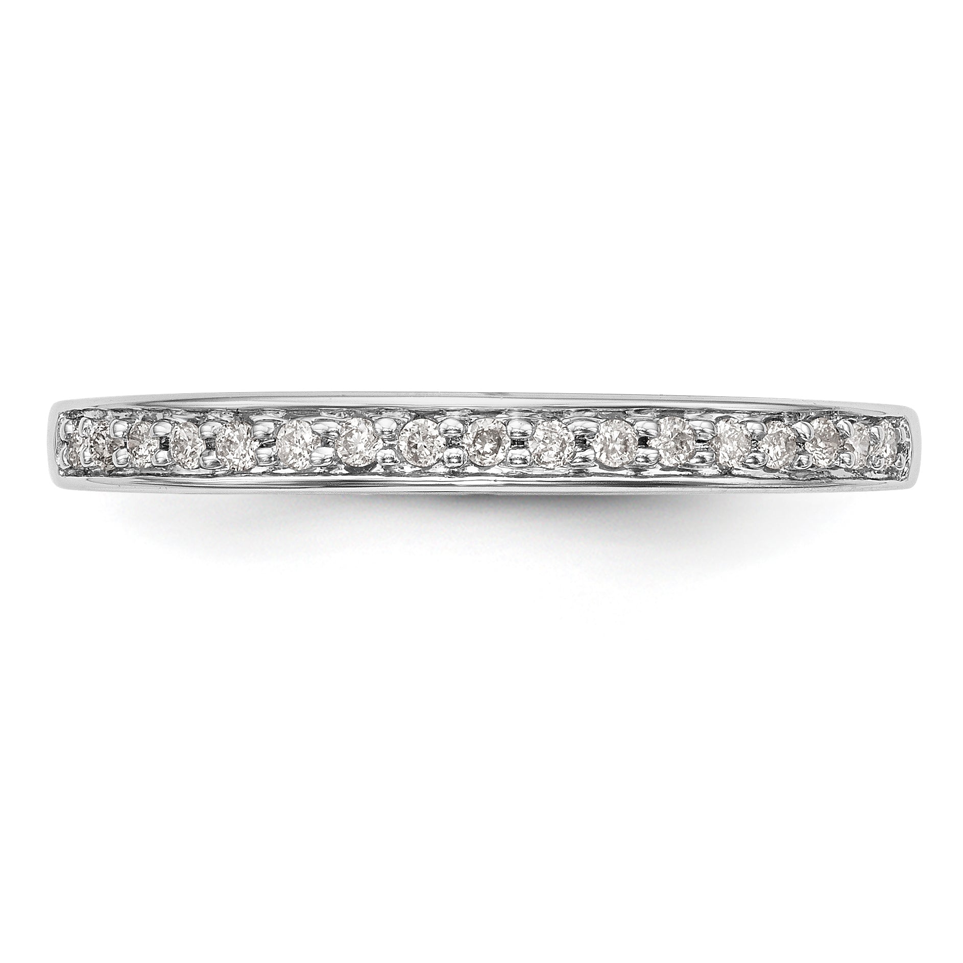 14K White Gold Diamond Band - 7