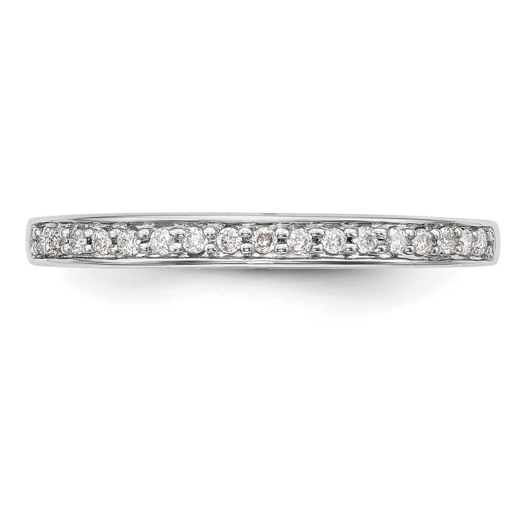 14K White Gold 1/8 carat Complete Diamond Band