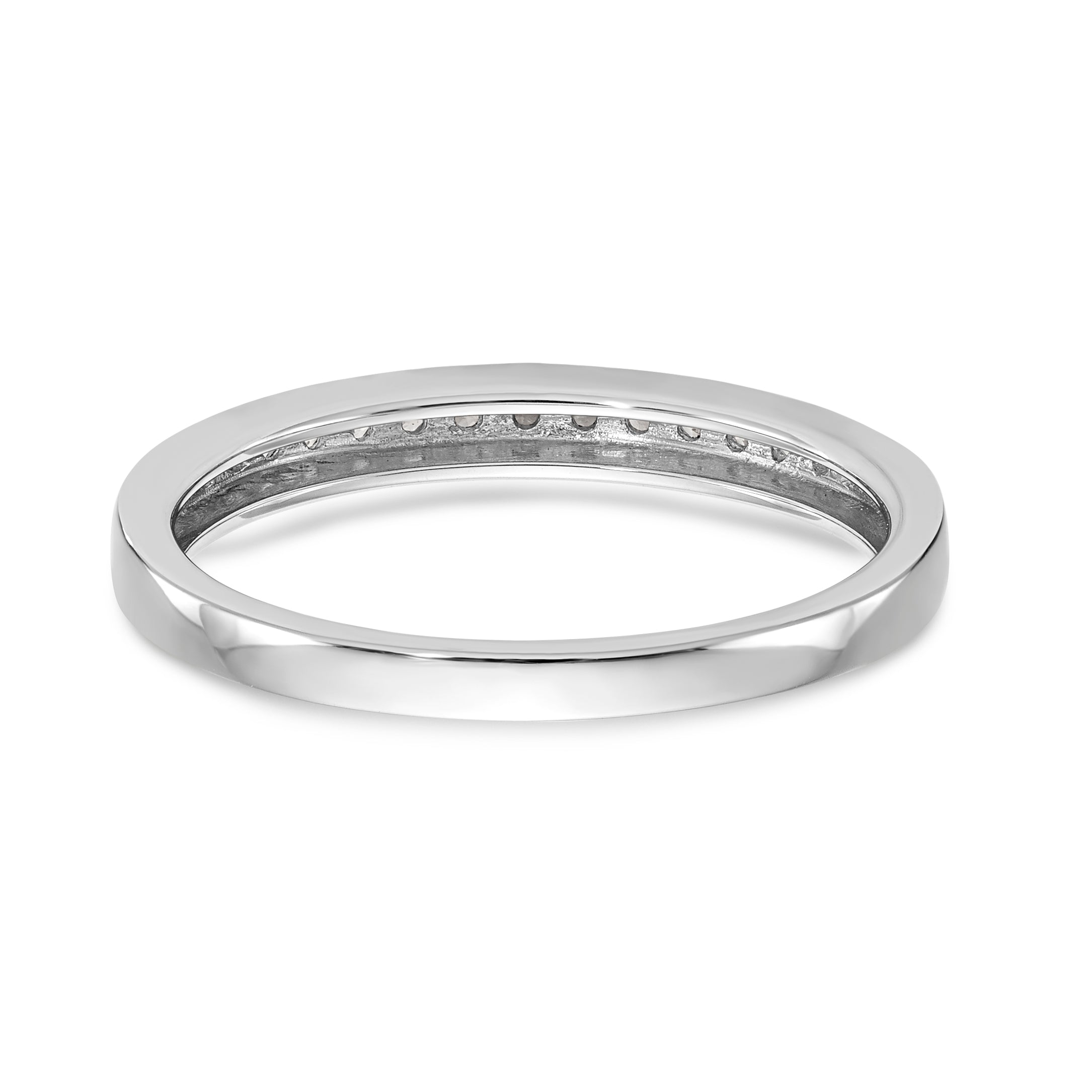 14K White Gold Diamond Band - 7