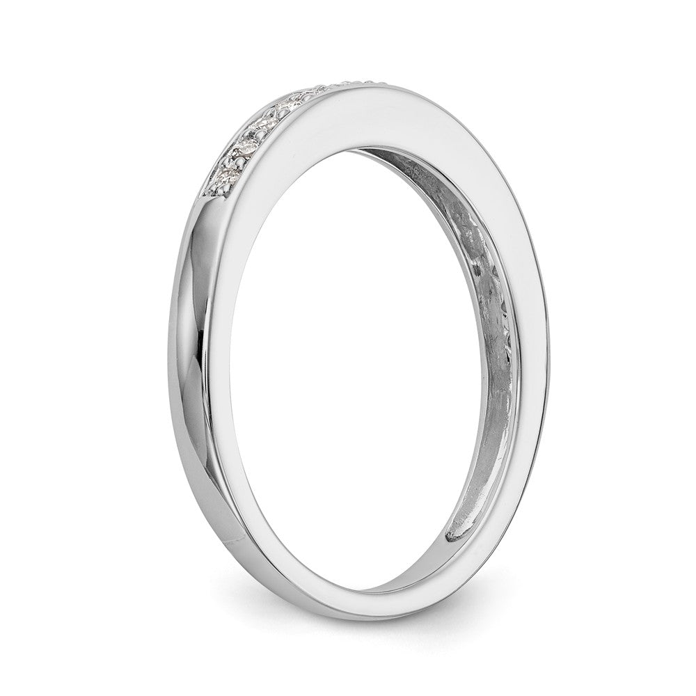 14K White Gold Diamond Band - 7