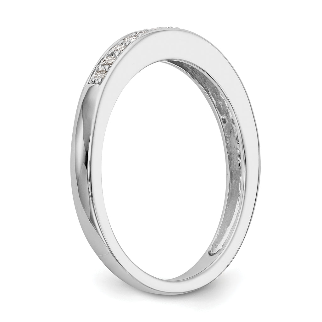 14K White Gold 1/8 carat Complete Diamond Band