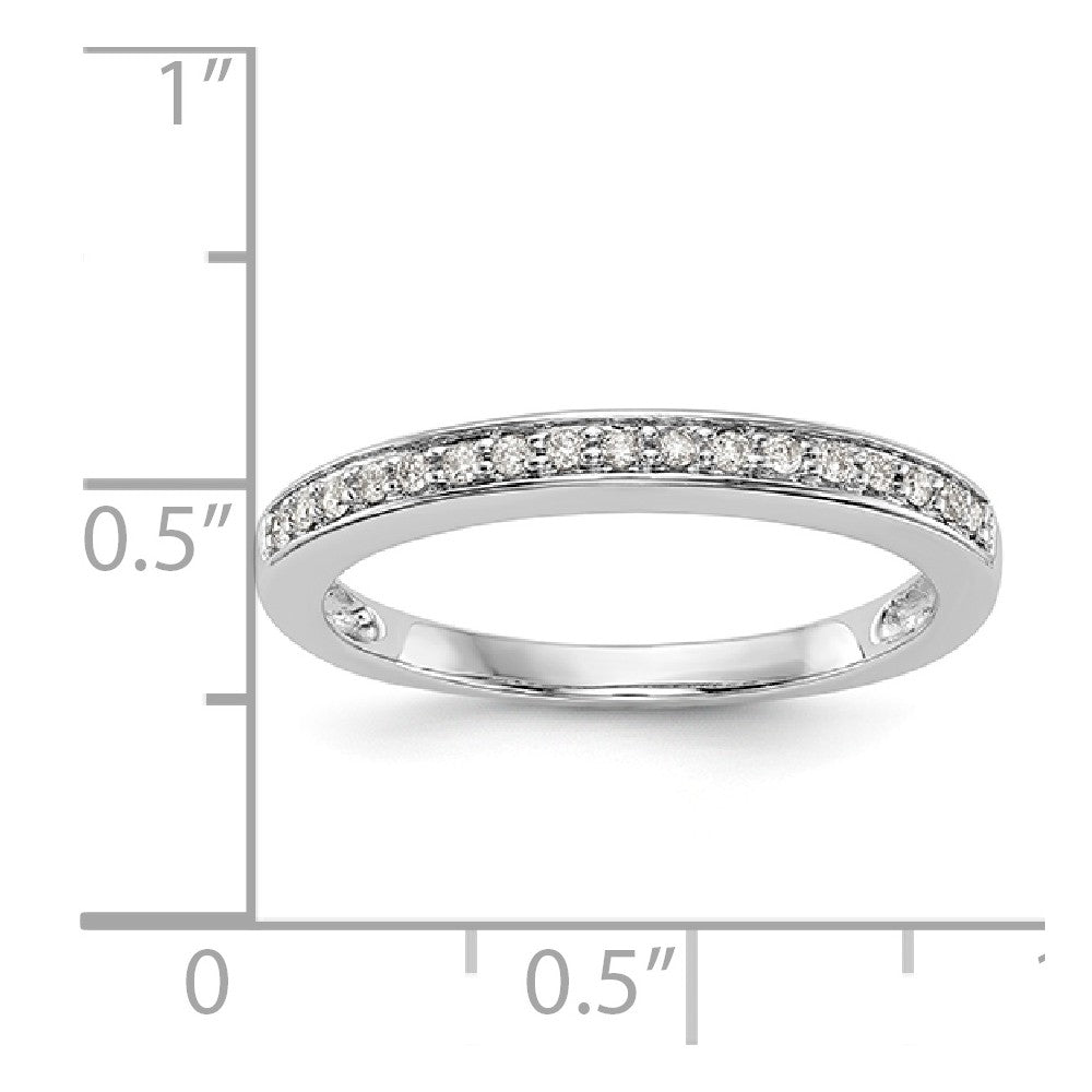 14K White Gold Diamond Band
