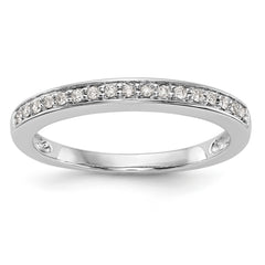 14K White Gold Diamond Band - 7