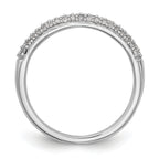 14K White Gold Micro Pave 1/4 carat Complete Diamond Band