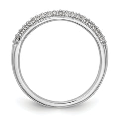 14K White Gold Micro Pave 1/4 carat Complete Diamond Band
