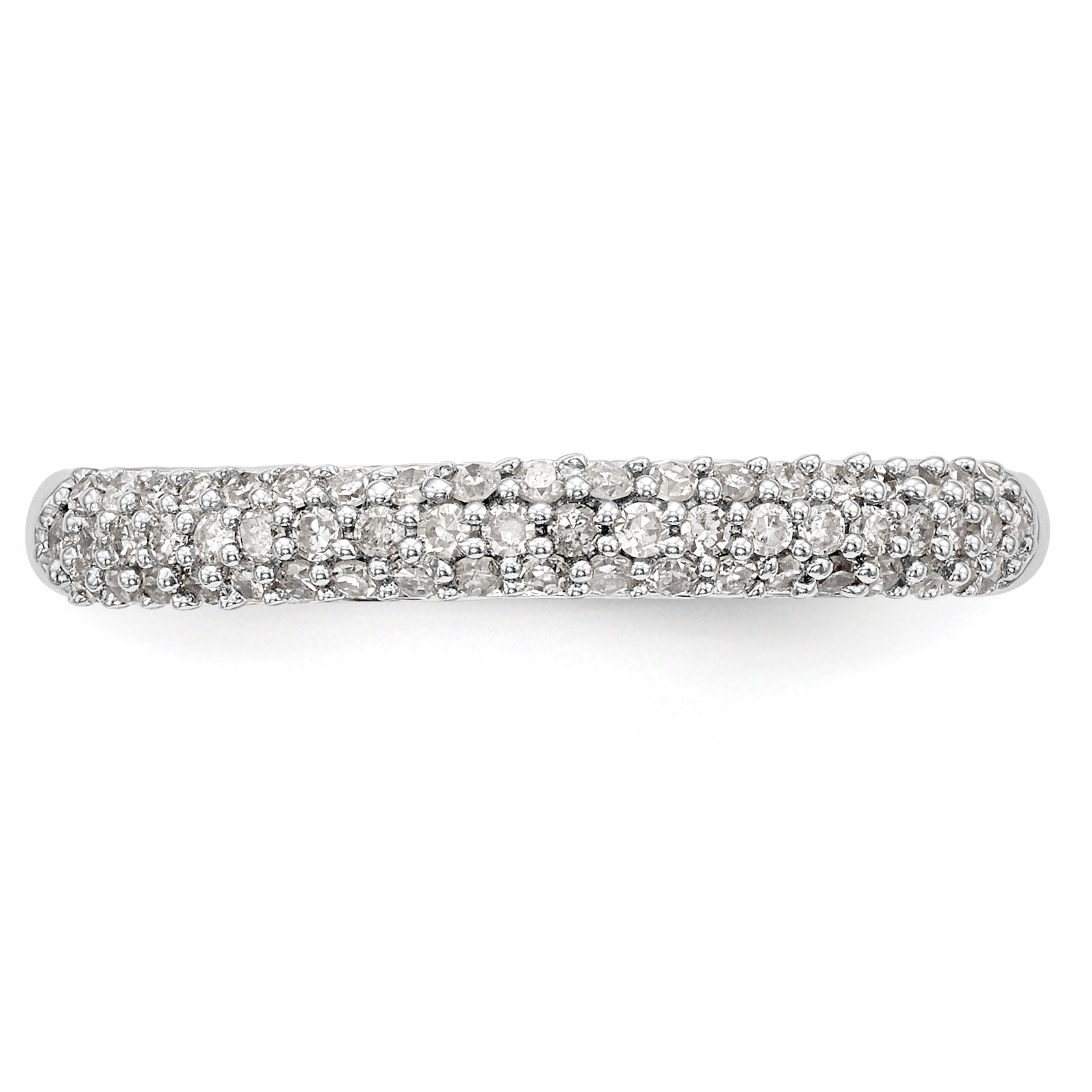 14K White Gold Micro Pave 1/4 carat Complete Diamond Band