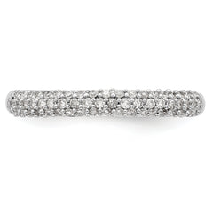 14K White Gold Micro Pave 1/4 carat Complete Diamond Band