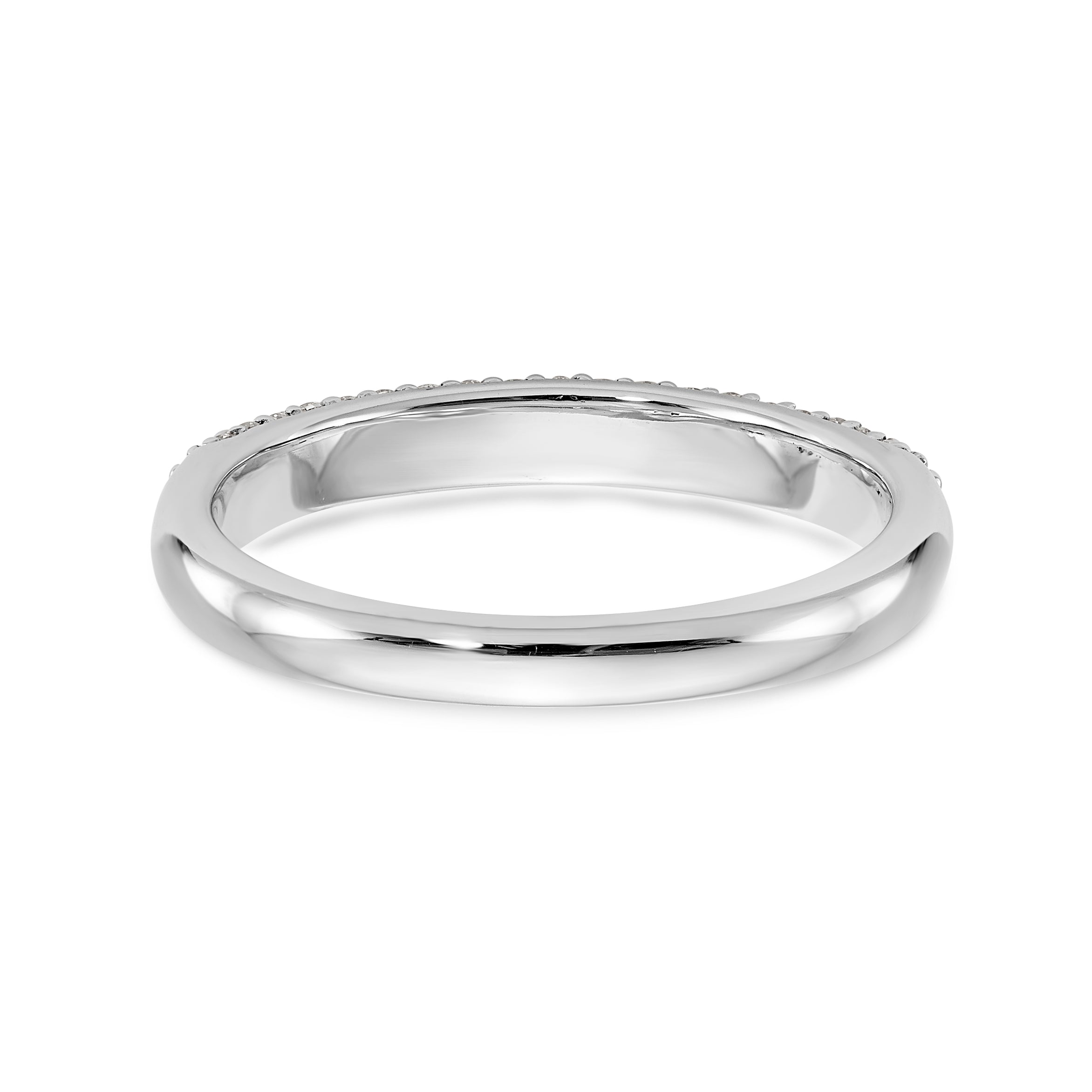 14K White Gold Micro Pave 1/4 carat Complete Diamond Band