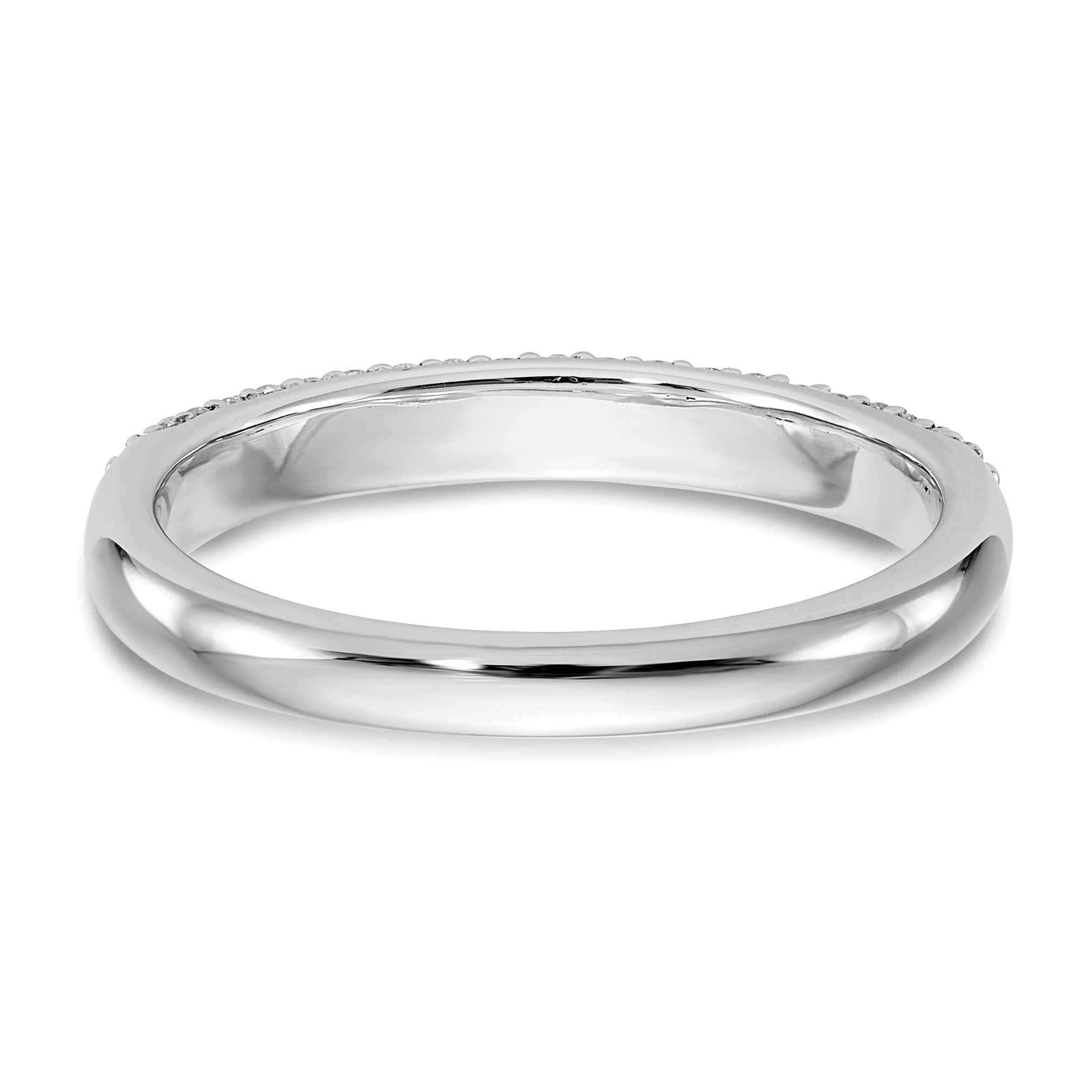 14K White Gold Micro Pave 1/4 carat Complete Diamond Band