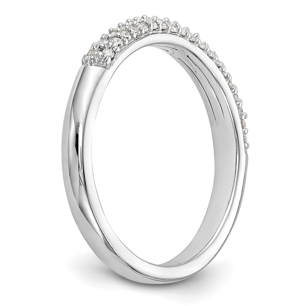 14K White Gold Micro Pave 1/4 carat Complete Diamond Band