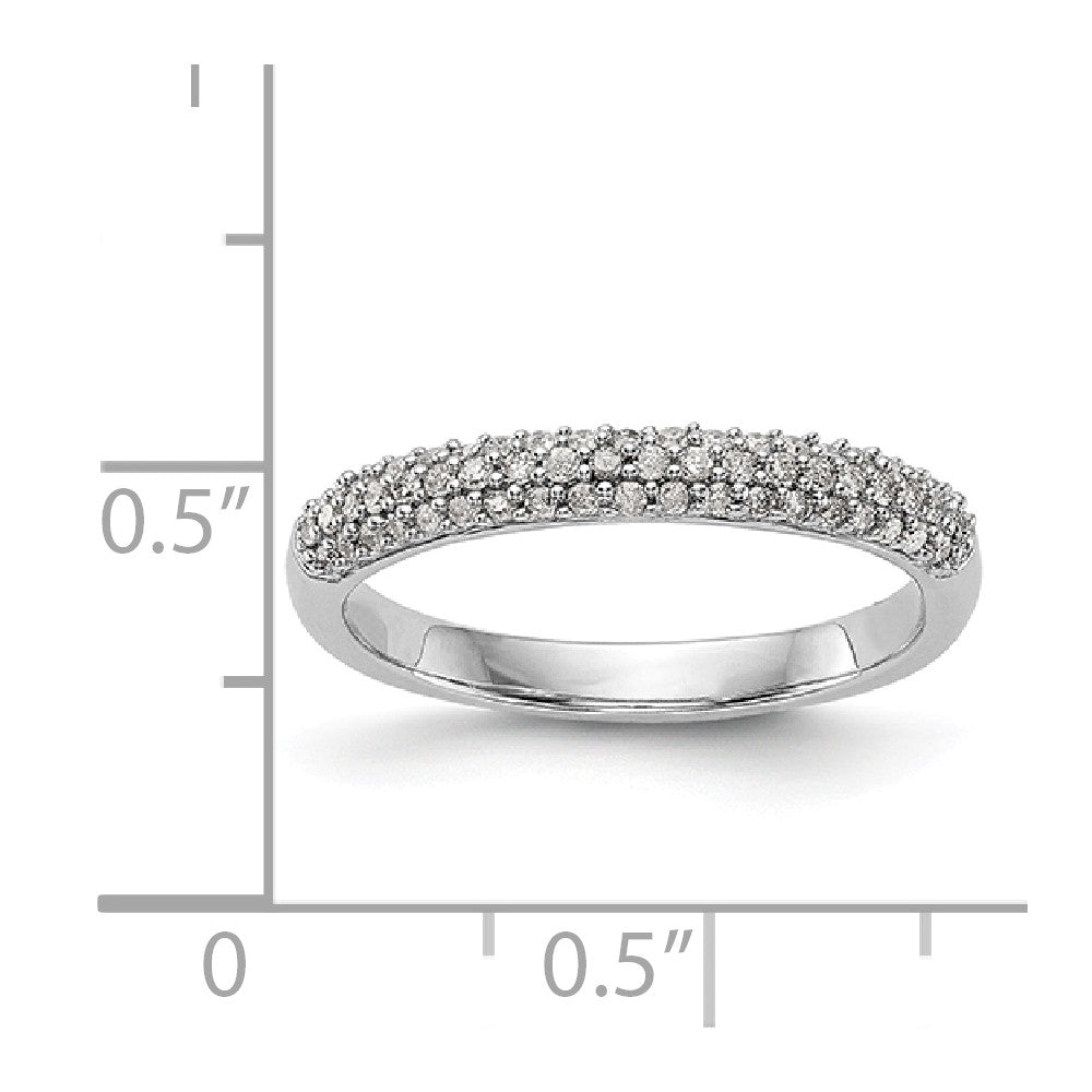 14K White Gold Micro Pave Diamond Band