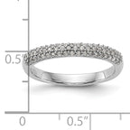 14K White Gold Micro Pave 1/4 carat Complete Diamond Band