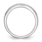 14K White Gold Micro Pave 1/5 carat Complete Diamond Band