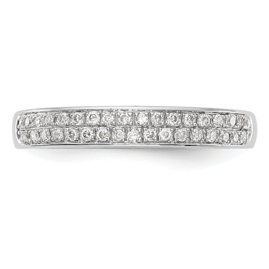 14K White Gold Micro Pave 1/5 carat Complete Diamond Band
