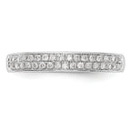 14K White Gold Micro Pave 1/5 carat Complete Diamond Band